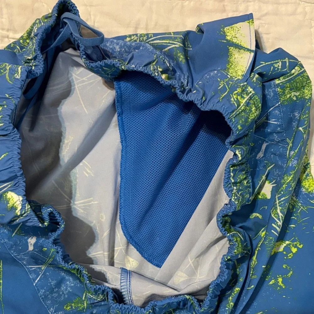 The North Face Blue and‎ Green Swim Trunks